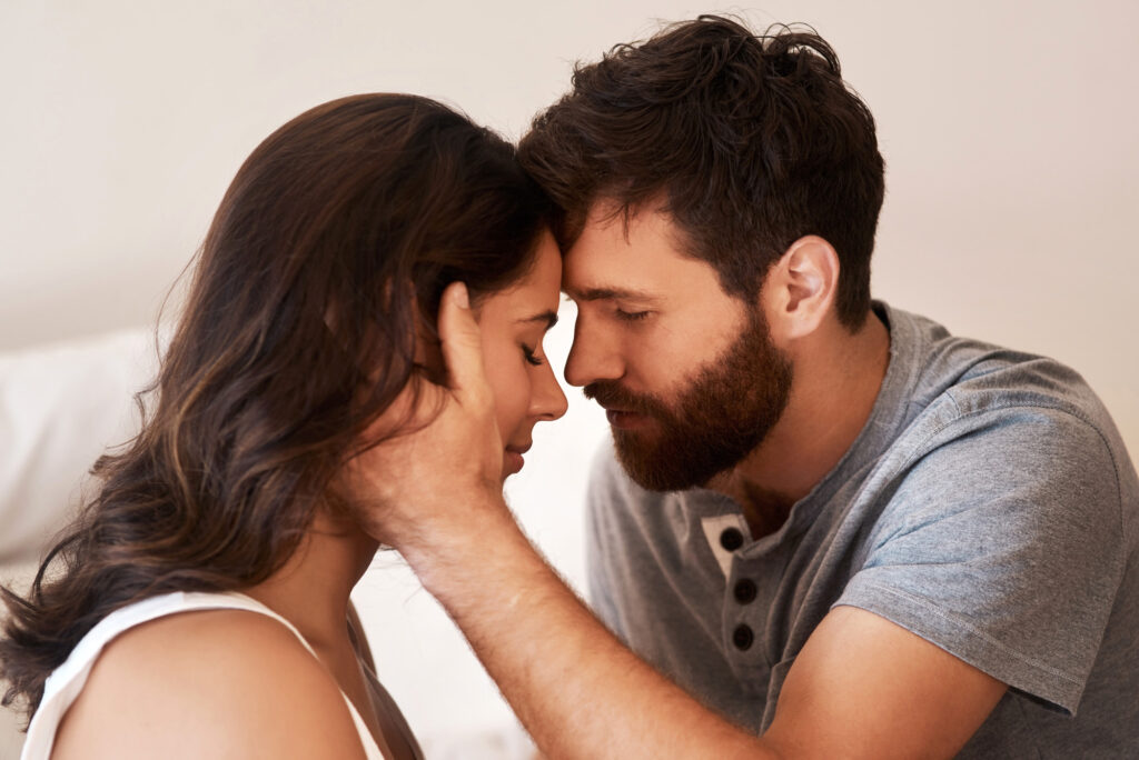 Couple practicing empathy during relationship repair exercise