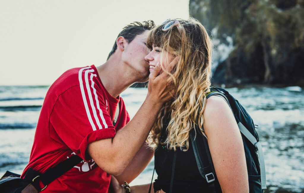 Young couple, learning how to date for the first time