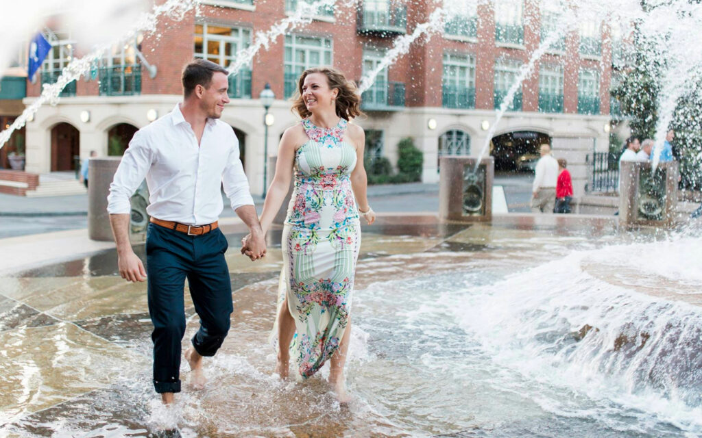 Playful couple showing what acceptance in relationships means